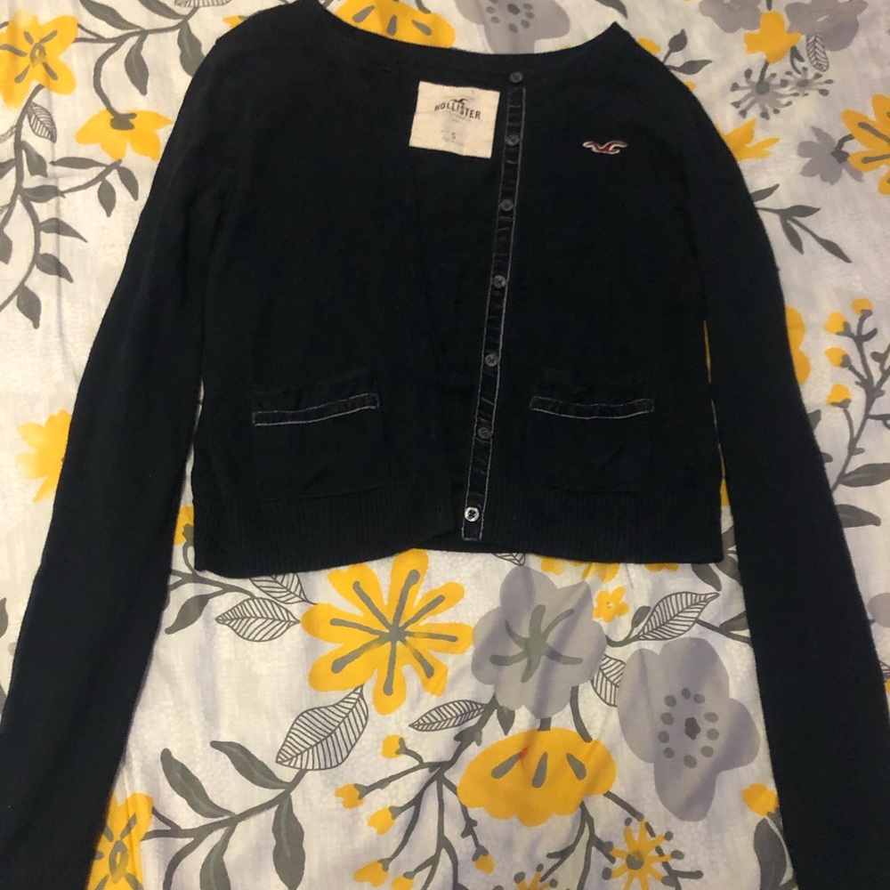 Hollister short navy cardigan